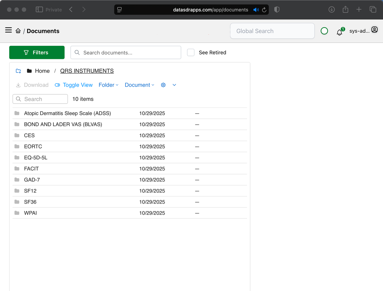 Data Standards Governor - Documents