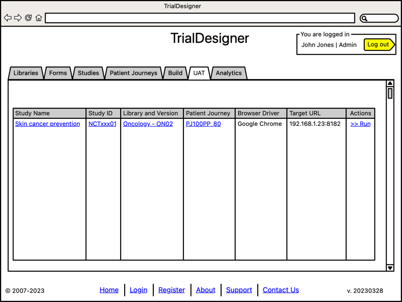 TrialTwin - Trial Designer - Run User Acceptance Testing